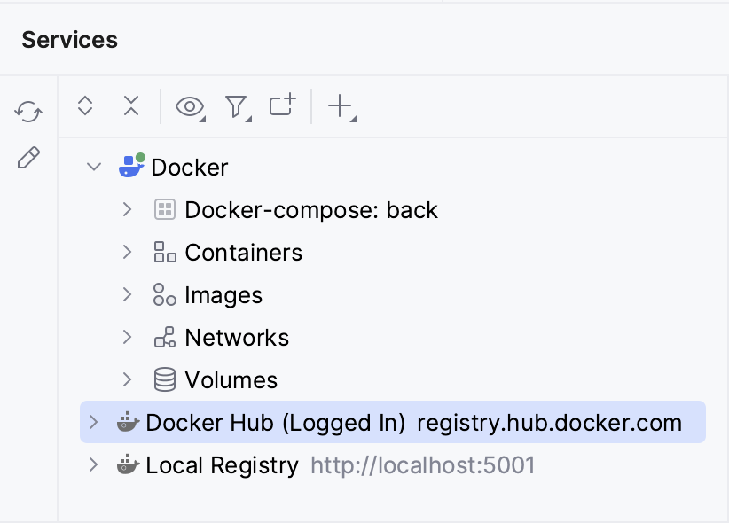 服务中的 Docker 注册表 服务中的 Docker 注册表