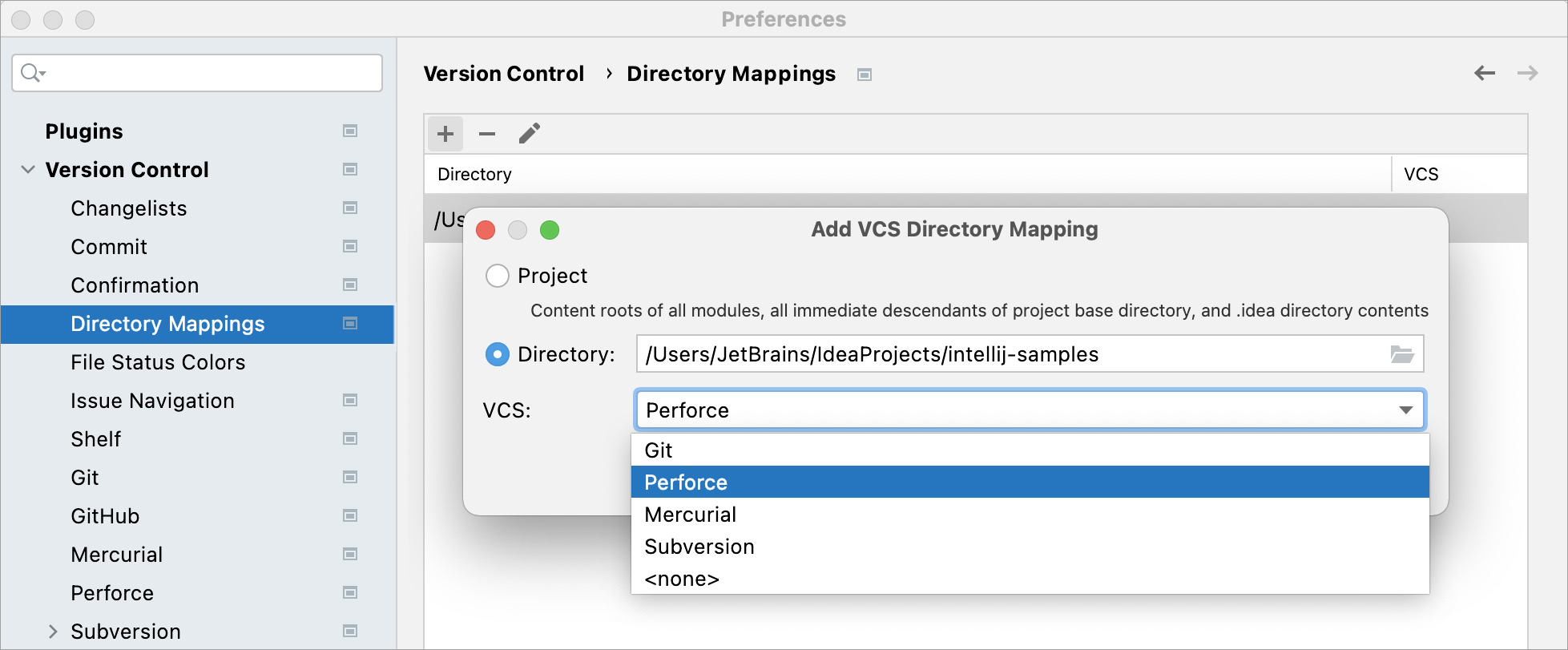 为目录启用 Perforce 集成 为目录启用 Perforce 集成