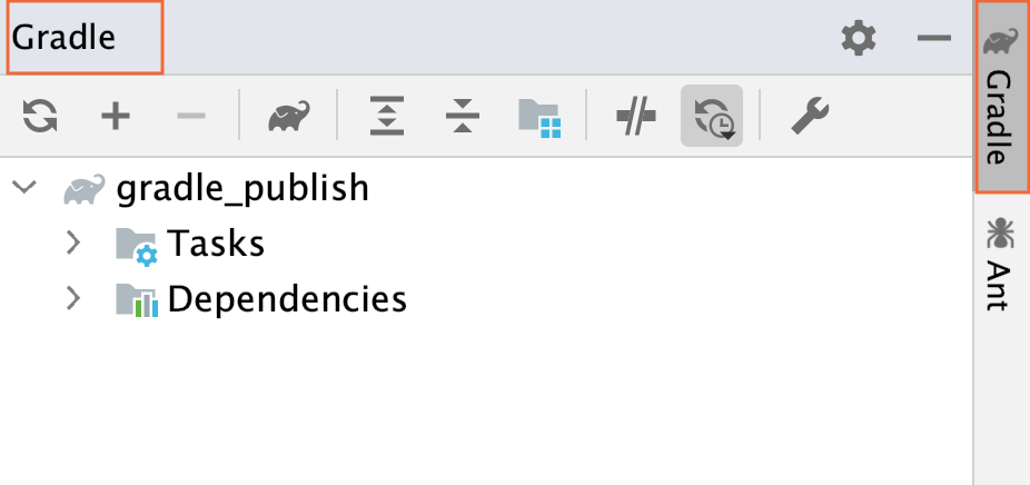 Gradle 工具窗口 Gradle 工具窗口