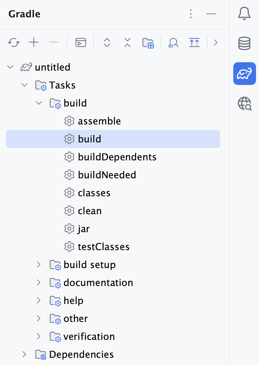 Gradle 工具窗口 Gradle 工具窗口