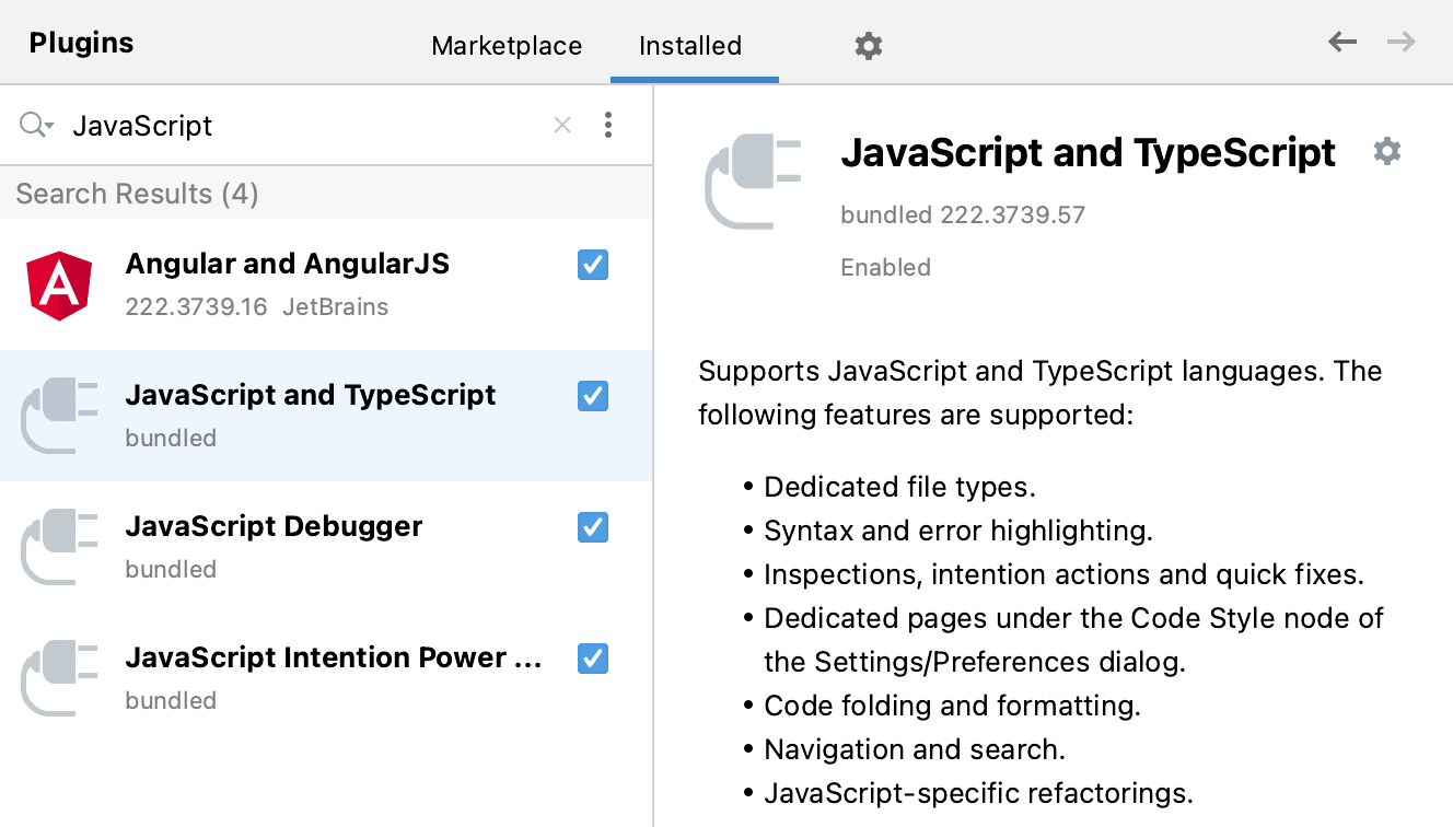 一系列插件:JavaScript 和 TypeScript、JavaScript 调试器 一系列插件:JavaScript 和 TypeScript、JavaScript 调试器
