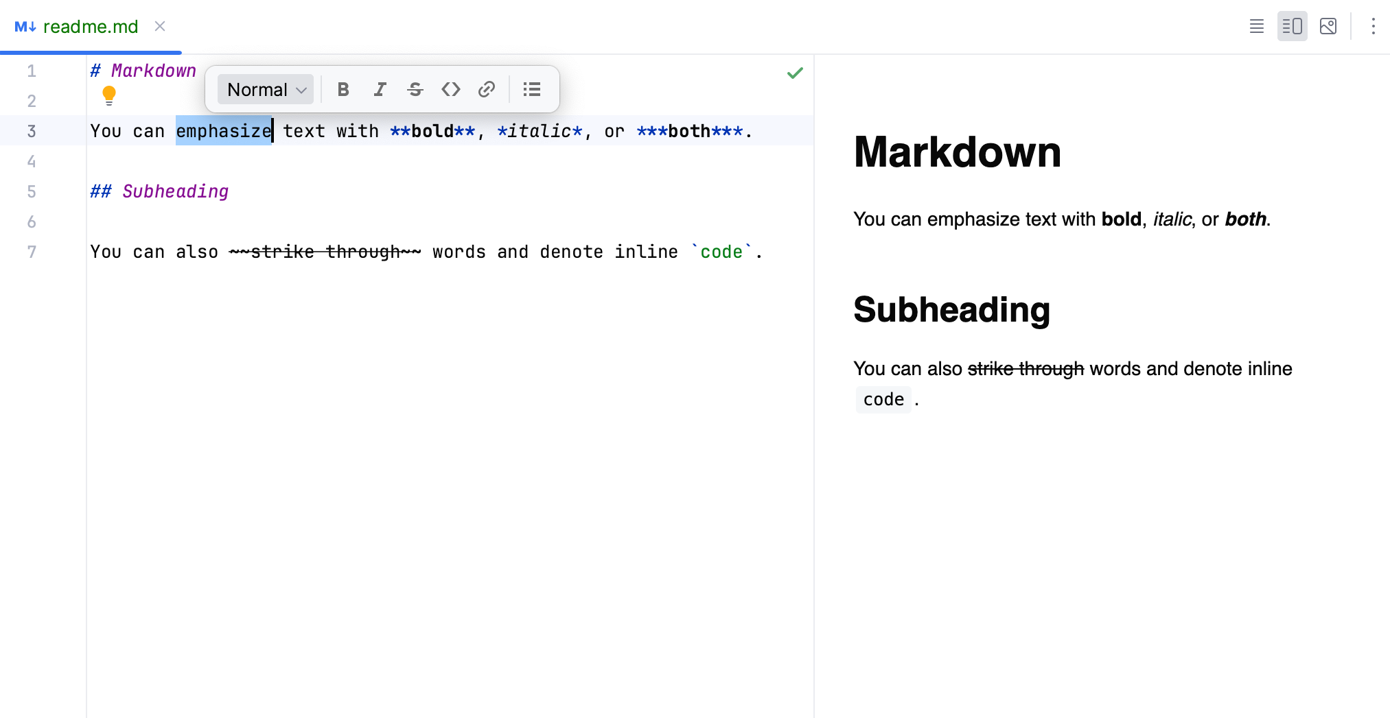 Markdown 编辑器格式化工具栏 Markdown 编辑器格式化工具栏