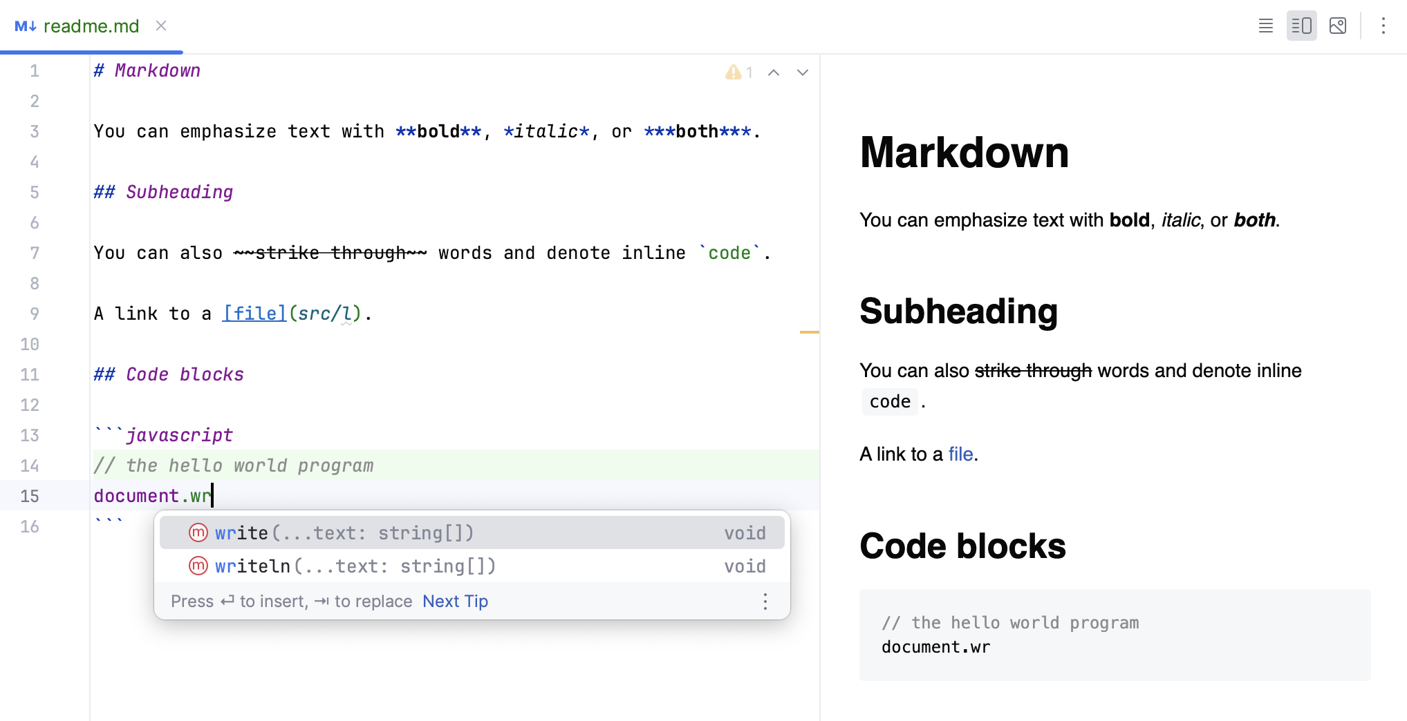 在 Markdown 中插入围栏代码块 在 Markdown 中插入围栏代码块