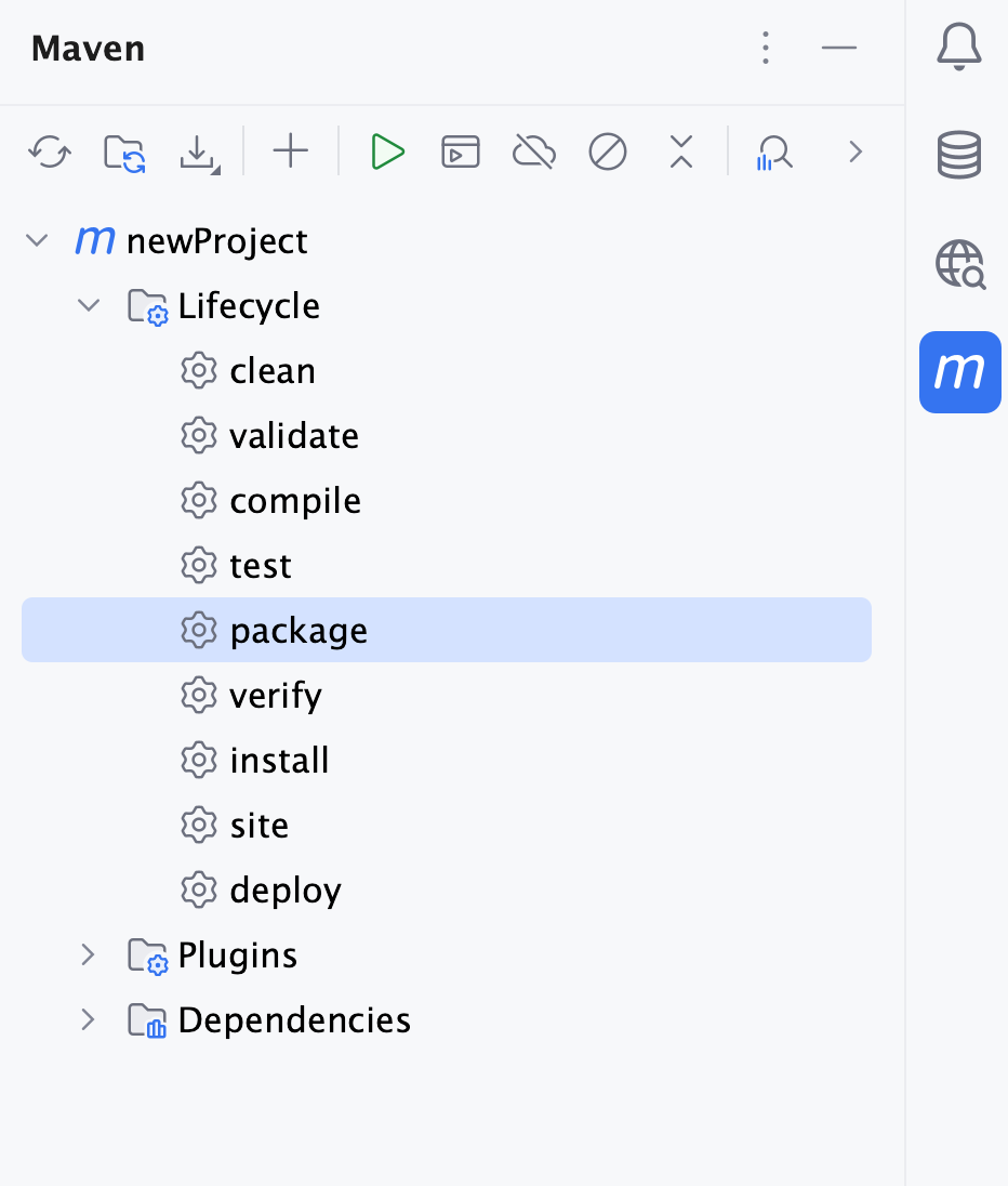 Maven 工具窗口 Maven 工具窗口