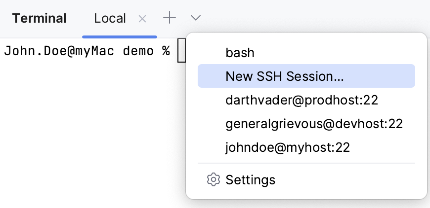 启动新的 SSH 会话 启动新的 SSH 会话