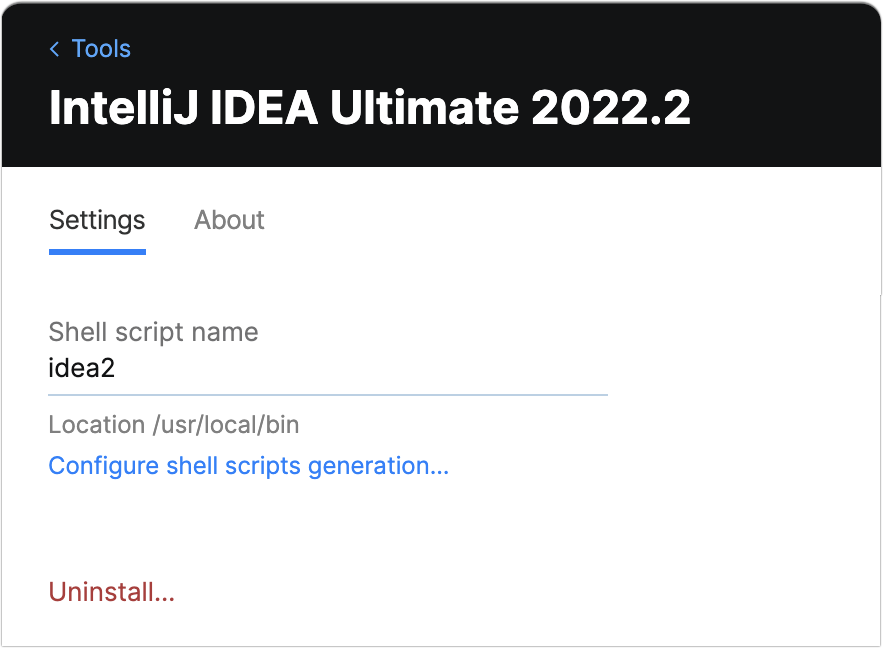 Toolbox App IntelliJ IDEA Ultimate Settings Toolbox App IntelliJ IDEA Ultimate Settings