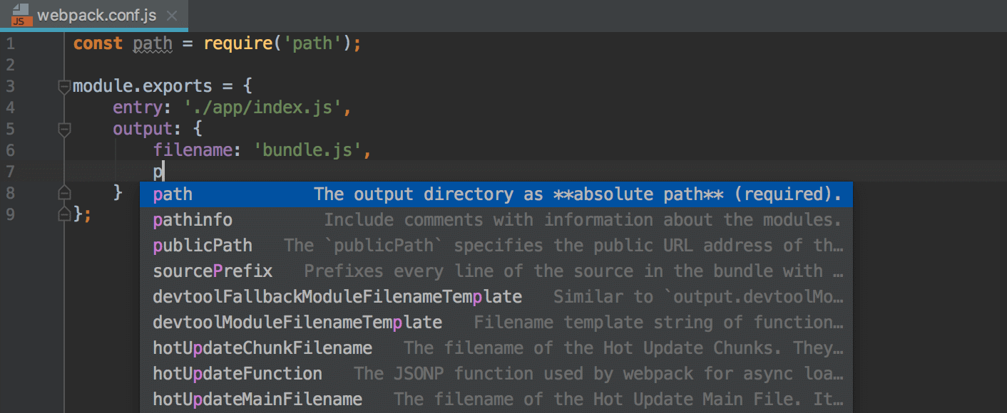 编辑 webpack 配置文件 编辑 webpack 配置文件